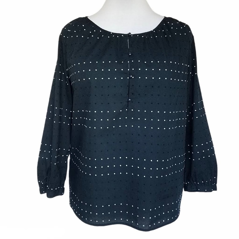 Talbots Swiss Dot Pheasant Top